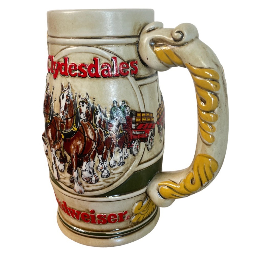 Anheuser-Busch VTG Budweiser Clydesdale Stein by: Ceramarte made in Brazil